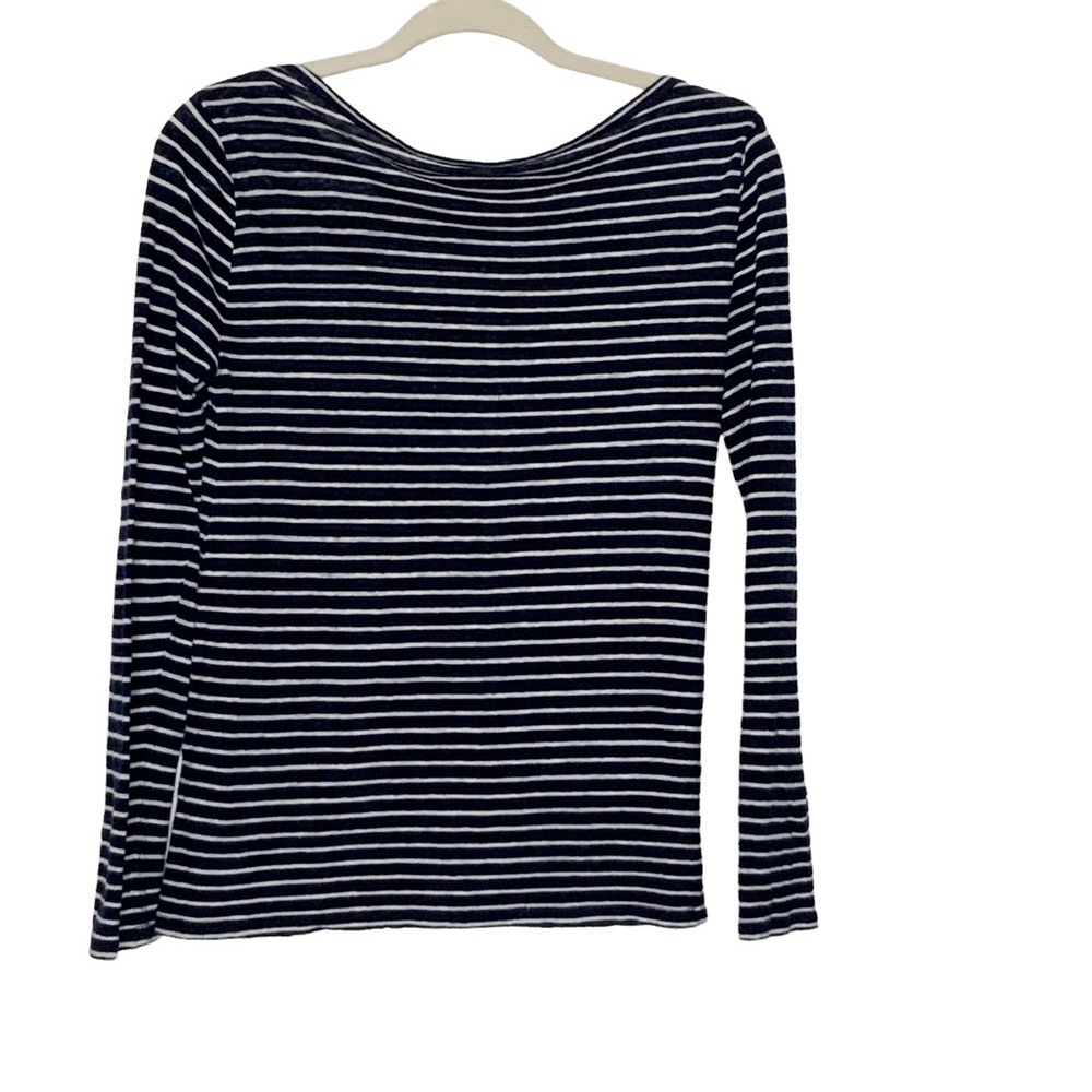 J Crew striped linen top. Size S - Picture 4 of 5